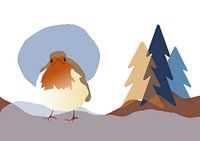 Robin dans les dunes