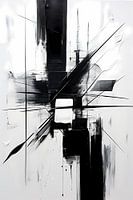 Abstract Painting Monochrome, black and white