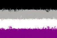 Asexual Flag in aquarel'