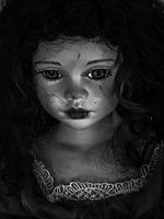 Wanddecoratie pop hoofdje