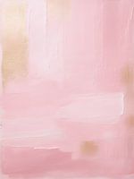 Soft Glow: Pink Abstract with Gold