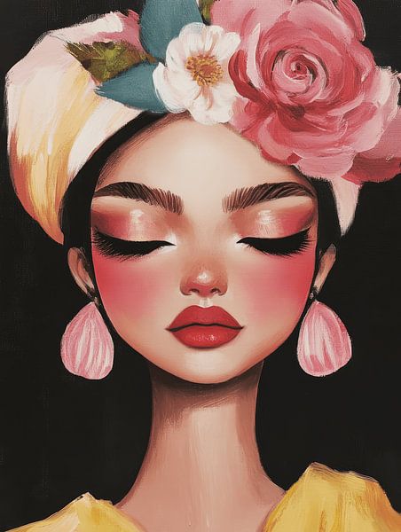 Modernes und verspieltes Porträt, Illustration von Studio Allee