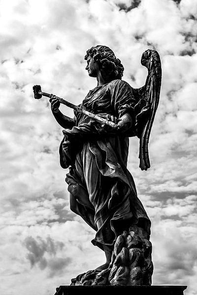 Angel looking over the angel bridge | Rome, Italy by Ratna Bosch