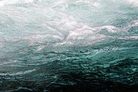 Colored undulating water at waterfall