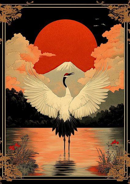 Estampe japonaise : gardien de la sérénité par Niklas Maximilian