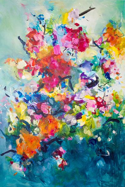 Painting Out Loud - peinture de fleurs puissante dans un style libre par QEIMOY