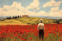 Pensées entre ciel et coquelicots