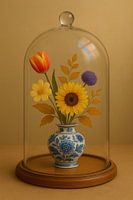 Summer light under bell jar