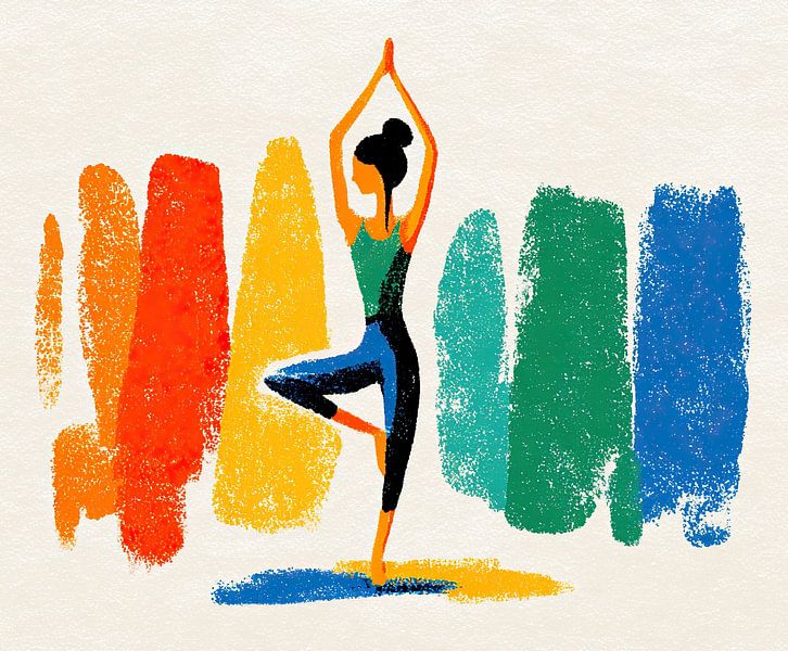Yoga Vibes in Colour by OMG Art