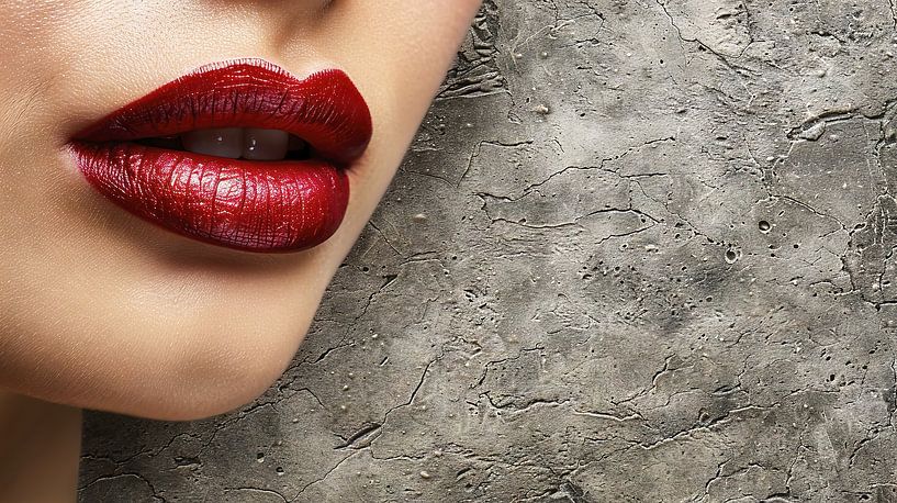 Rote Lippen von Frank Heinz