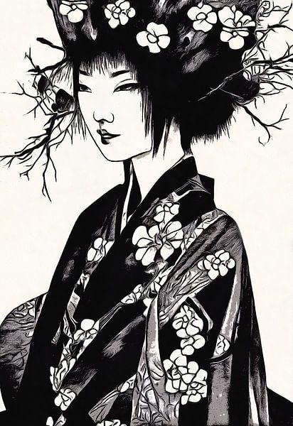 Kleine Blume Geisha von Jacky