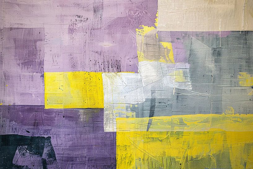 Peinture abstraite avec des zones de couleurs contrastées par Art & Soul Creations