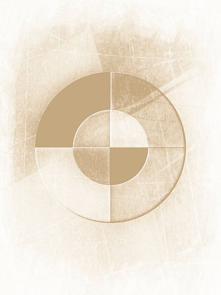 Skandinavien Nordisch Abstrakt auf Gold von Mad Dog Art