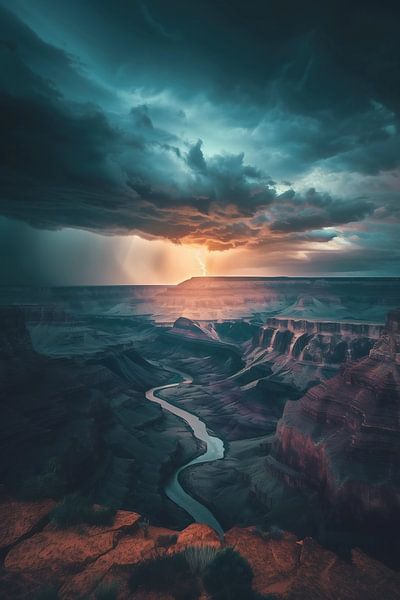 Canyon sous une lumière dramatique par fernlichtsicht
