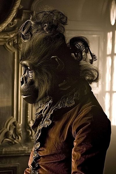 portrait mix mann und affen von Egon Zitter