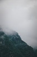 French mountain top in the fog