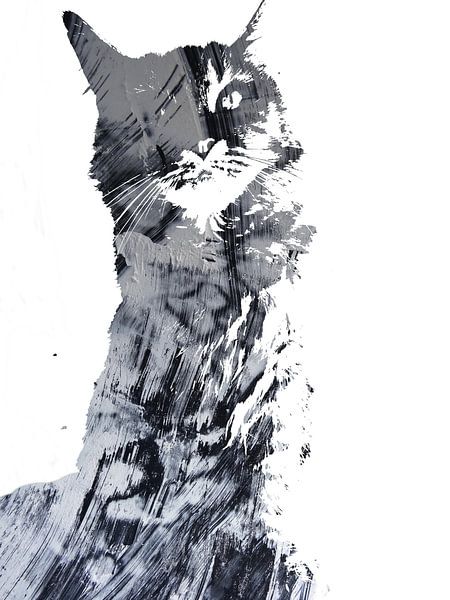 Katzenkunst - Diva 8 von MoArt (Maurice Heuts)