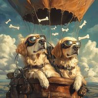 Golden retrievers op avontuur