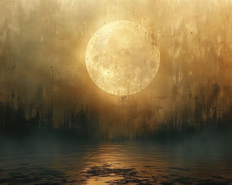 Abstrakte Mondlandschaft von Kunst Laune