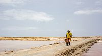 Portrait d'un travailleur africain sur les salines de Sal Cape Verde