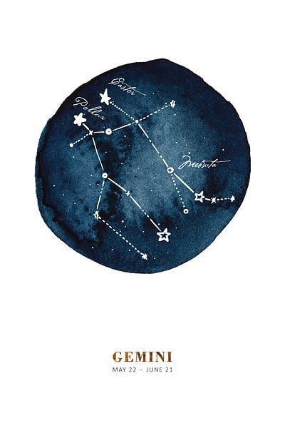 Signe astrologique Gémeaux par Alina Buffiere by The Artcircle