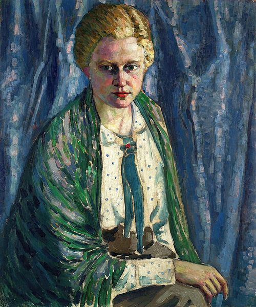 Konrad Mägi - Portret van Alma Koskel (tussen 1916 en 1917) van Peter Balan