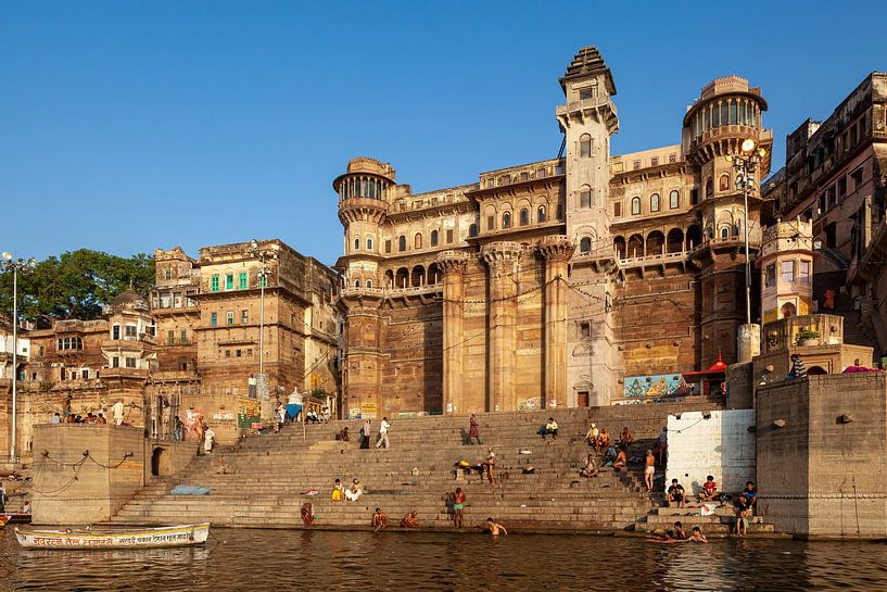 The ghats of Varanasi on the Ganges by Roland Brack