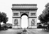 Arc de Triomphe, Parijs, Frankrijk/ zwart-wit