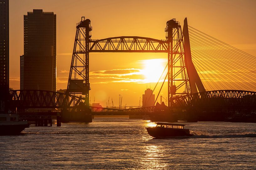 Le Hef au coucher du soleil à Rotterdam. par Anton de Zeeuw