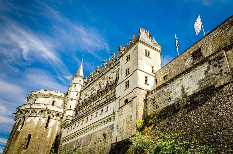 Facade of Amboise Castle in Amboise on the Loire in France by Dieter Walther