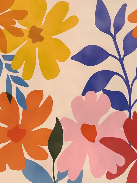 Vintage, fleurs d'été I par Caroline Guerain