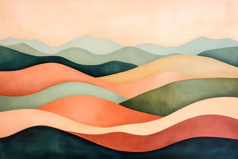 Abstract landschap van Poster Art Shop