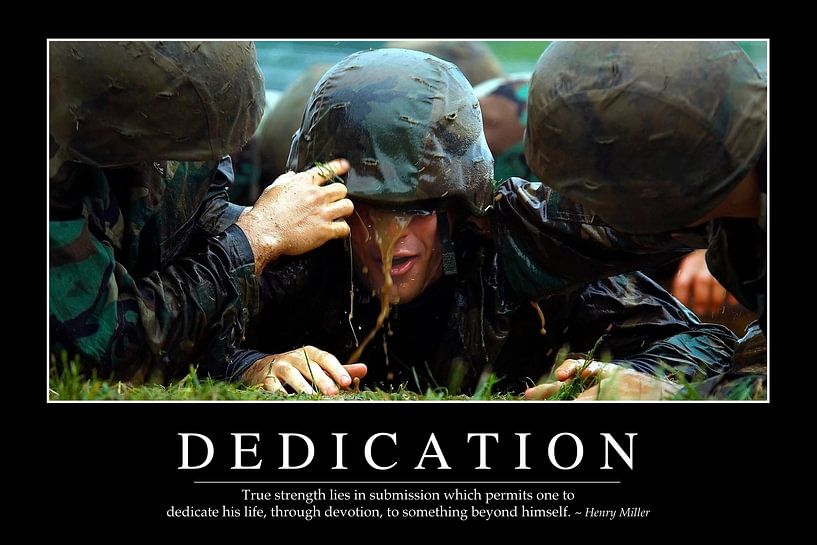 STK107086M-Dedication: Inspirational Quote and Motivational Poster by Stocktrek Images
