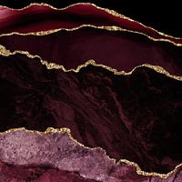 Burgundy & Gold Agate Texture 02