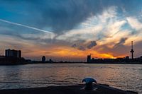 Sunset on the Maas near Rottterdam