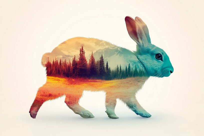 Tierische Landschaftsreise von Poster Art Shop