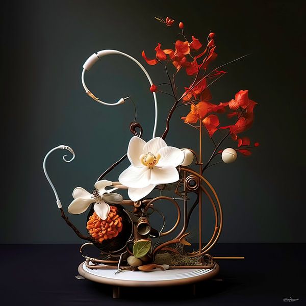 ikebana (japanse bloemsierkunst) by Gelissen Artworks