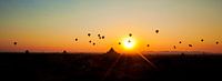 Luchtballonnen zonsopgang Bagan, Myanmar