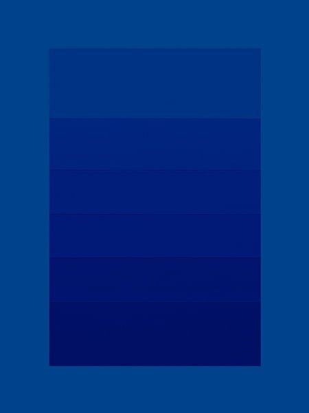 Minimalistisch abstract in Ton-sur-Ton: Blauw van STUDIO MINIMAL ART