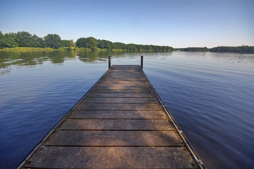 Ponton d'accostage au lac de barrage par Edgar Schermaul