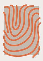 Fingerprint - grafische vorm op beige achtergrond