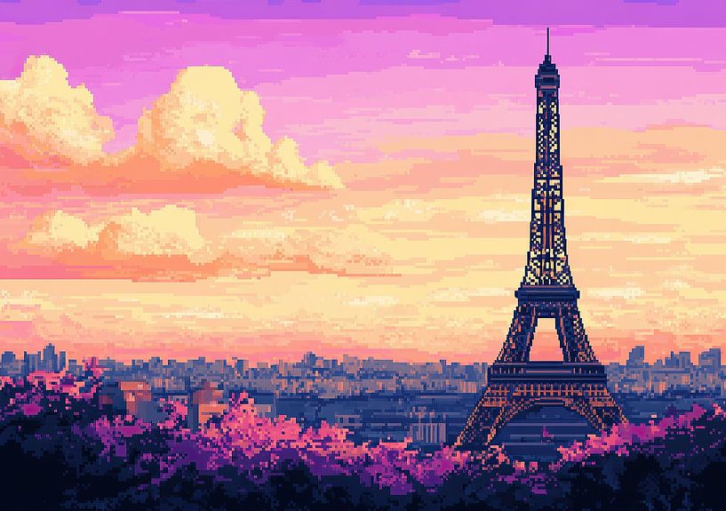 Paris Tour Eiffel - Pixel Art par Niklas Maximilian