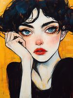 Portrait Moderne Schiele-Frau