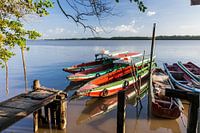 Boats on the Commewijne river, Suriname
