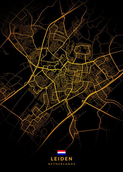 Plan de la ville de Leyde par Kenda Maruyama