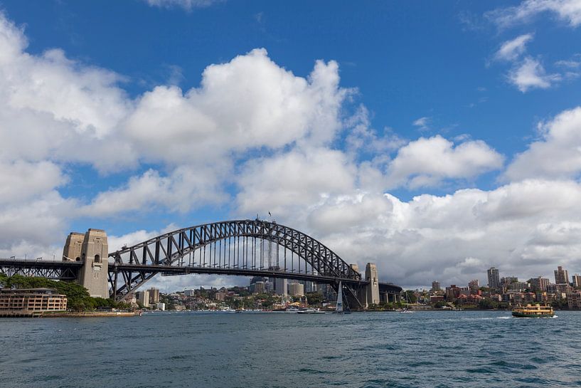 Sydney with the famous harbor bridge in the background by Tjeerd Kruse
