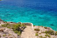 The blue sea off the coast of Bonaire