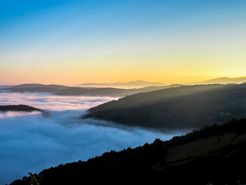 Sunrise in the mountains of Galicia by Martina Weidner