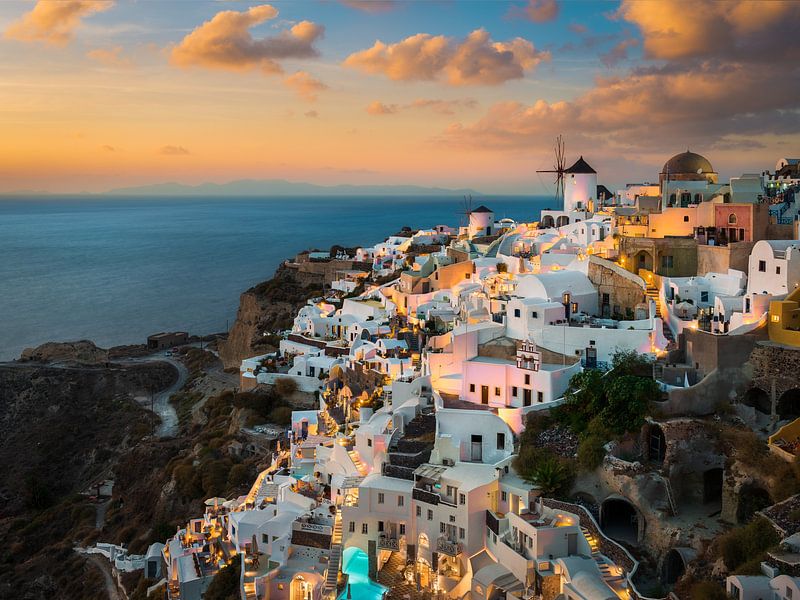 Sunset in Oia, Santorini, Greece by Michael Abid