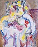 Moderne Malerei von ausdrucksstarken Akten.